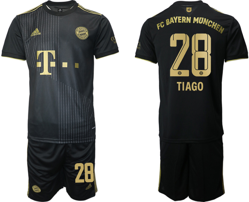 Men 2021-2022 Club Bayern Munich away black #28 Adidas Soccer Jersey->borussia dortmund jersey->Soccer Club Jersey